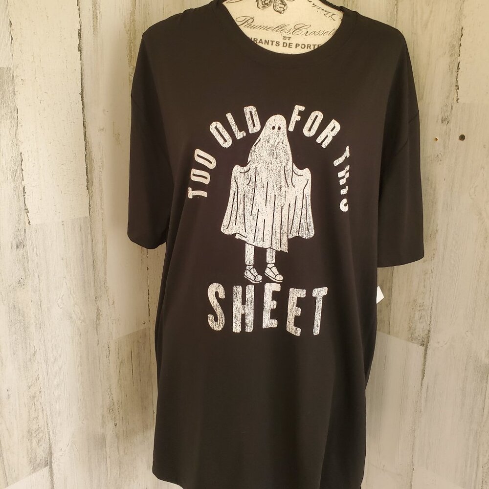 NWT PRESS LAB "TOO OLD FOR THIS SHEET" GRAPHIC T-SHIRT